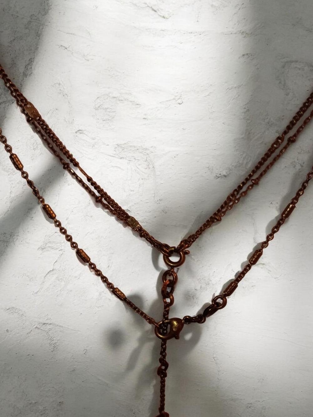 Chloe + Isabel Gold Layered Necklace with Blue Teardrop Pendants - Picture 4 of 4